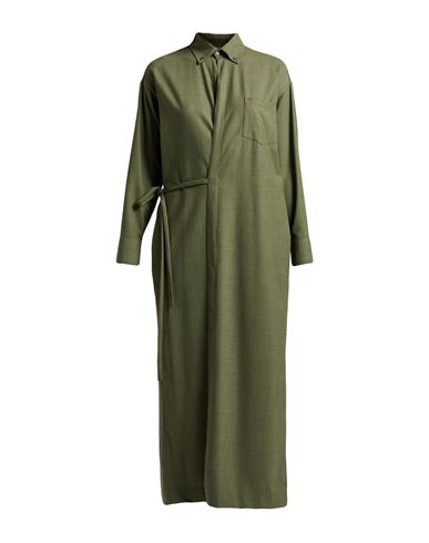 Fabiana Filippi Woman Maxi Dress Military Green Size 2 Virgin Wool, Polyamide, Elastane In Green