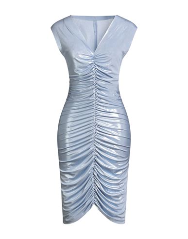 Norma Kamali Woman Midi Dress Sky Blue Size 6 Polyester, Elastane In Blue