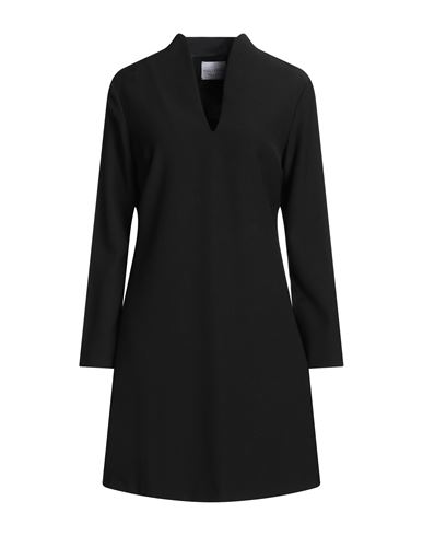Ballantyne Woman Mini Dress Black Size 6 Virgin Wool, Polyester In Black