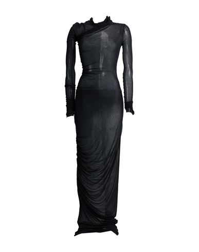 Ann Demeulemeester Woman Maxi Dress Black Size L Modal, Silk In Black