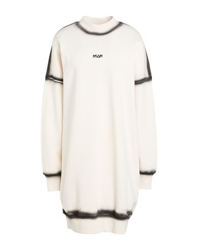 Msgm Woman Mini Dress White Size S Cotton