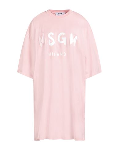 Msgm Woman Mini Dress Light Pink Size Xl Cotton In Pink