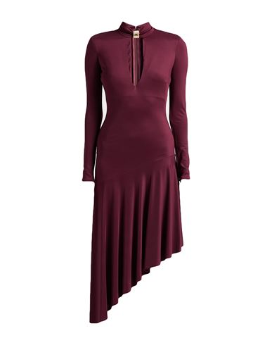 Elisabetta Franchi Woman Midi Dress Plum Size 6 Viscose, Elastane