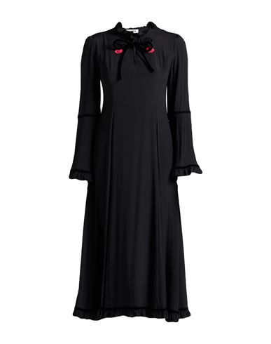 Vivetta Woman Midi Dress Black Size 8 Acetate, Silk