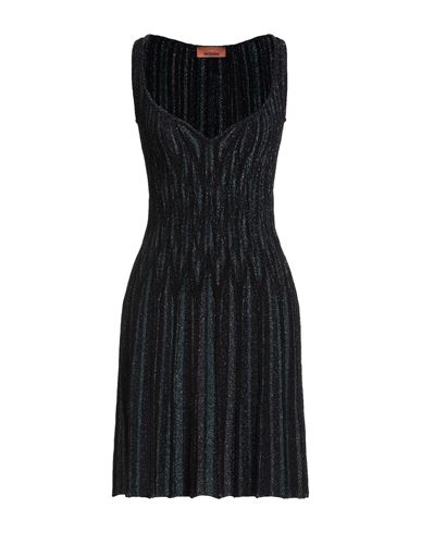 Missoni Woman Mini Dress Black Size 8 Viscose, Metallic Fiber, Polyester