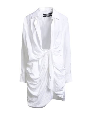 Jacquemus Woman Mini Dress White Size 8 Viscose, Polyamide