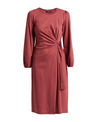 Weekend Max Mara Woman Midi Dress Burgundy Size M Lyocell, Polyamide, Elastane In Burgundy