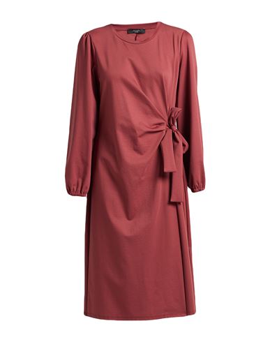 Weekend Max Mara Woman Midi Dress Brick Size Xxl Lyocell, Polyamide, Elastane In Red