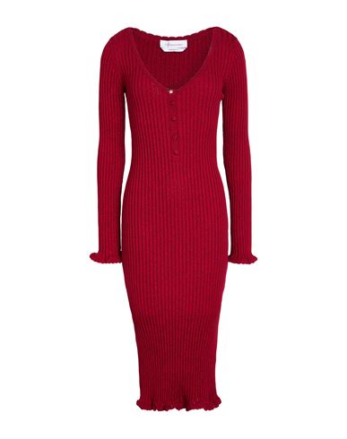 Blumarine Woman Midi Dress Red Size 6 Viscose, Polyester In Red