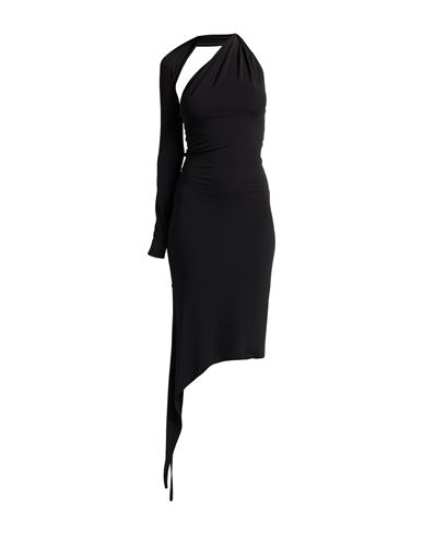 Courrèges Woman Midi Dress Black Size M Viscose, Elastane In Black