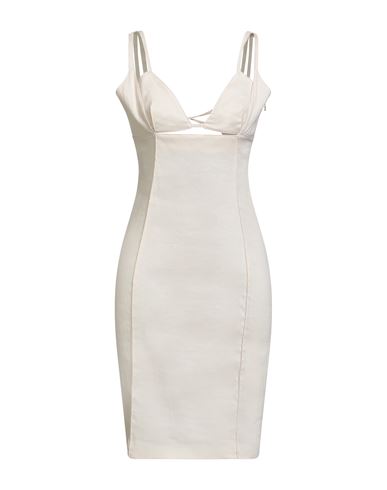 Patrizia Pepe Woman Mini Dress Cream Size 6 Linen, Polyamide In White