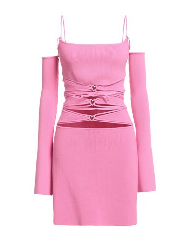 Mach&mach Mach & Mach Woman Mini Dress Pink Size L Viscose, Polyester In Pink