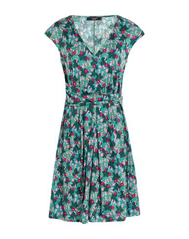 Weekend Max Mara Woman Mini Dress Green Size Xl Cotton In Multi