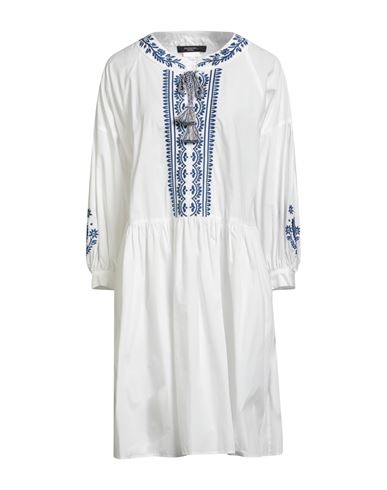 Weekend Max Mara Woman Mini Dress White Size 12 Cotton, Viscose