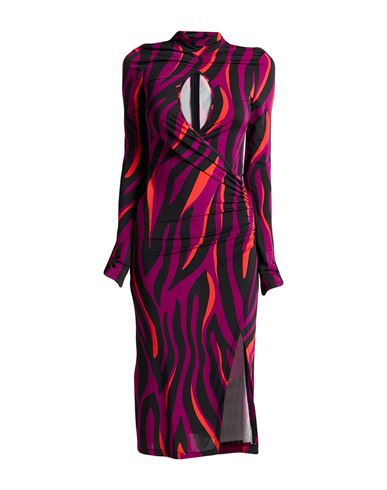Pinko Woman Midi Dress Plum Size S Viscose, Elastane