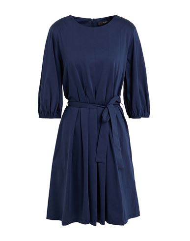 Weekend Max Mara Woman Mini Dress Midnight Blue Size L Cotton In Blue