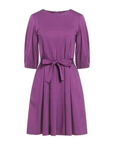 Weekend Max Mara Woman Mini Dress Purple Size Xl Cotton In Purple