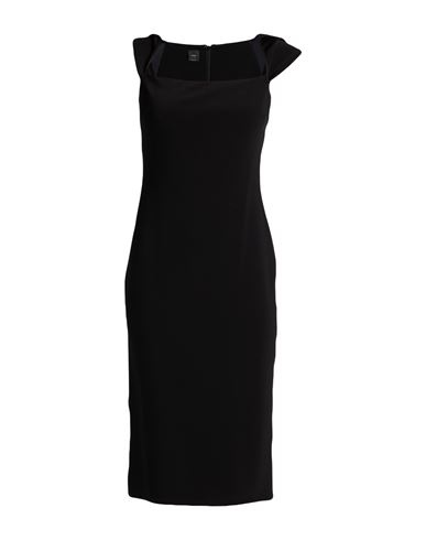 Pinko Woman Midi Dress Black Size 10 Viscose, Polyamide, Elastane In Blue
