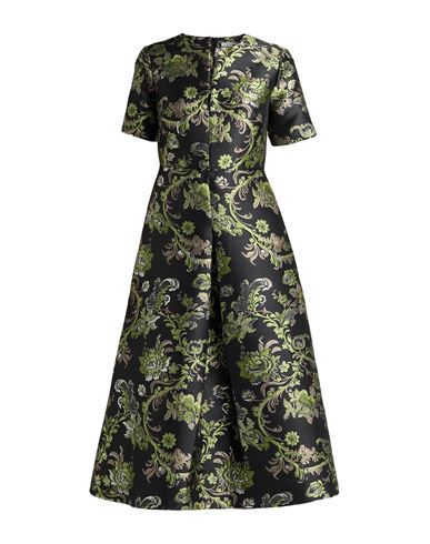 Maison Laviniaturra Woman Midi Dress Black Size 10 Silk, Polyester, Polyamide In Black