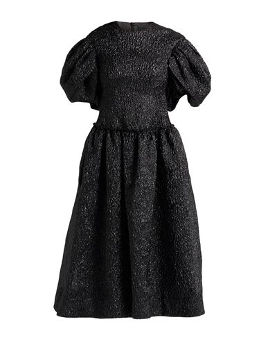 Simone Rocha Woman Midi Dress Black Size 6 Polyester, Metallic Polyester, Polyamide In Black