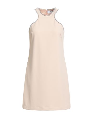 Nenette Woman Mini Dress Beige Size 6 Polyester, Elastane In Neutral