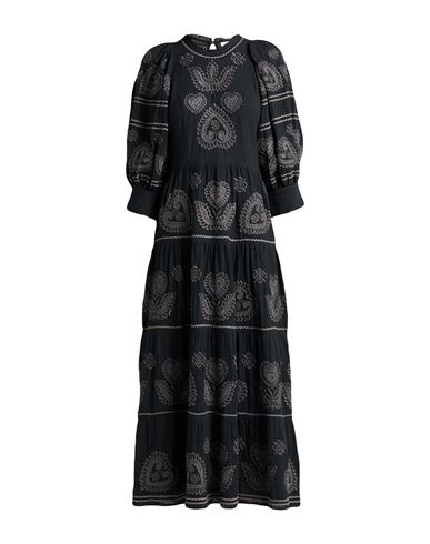 Antik Batik Woman Maxi Dress Charcoal Size 10 Cotton