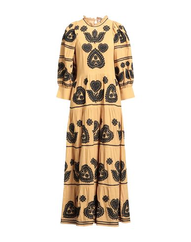 Antik Batik Woman Maxi Dress Mustard Size 10 Cotton