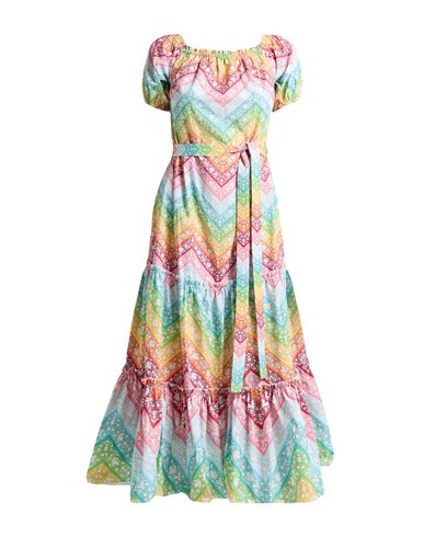 Mary Katrantzou Woman Maxi Dress Light Blue Size 4 Cotton In Blue