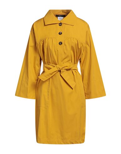 Weekend Max Mara Woman Mini Dress Marigold Size 10 Cotton In Yellow