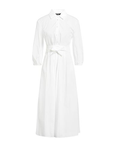 Weekend Max Mara Woman Midi Dress White Size 8 Cotton In White