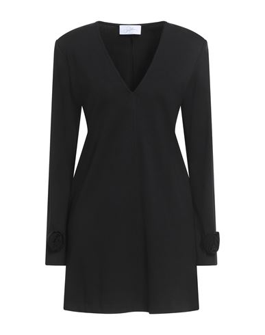 Soallure Woman Mini Dress Black Size 8 Viscose, Nylon, Elastane In Black