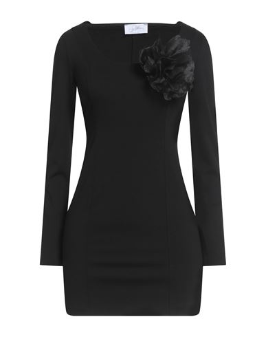 Soallure Woman Mini Dress Black Size 6 Viscose, Polyamide, Elastane In Black