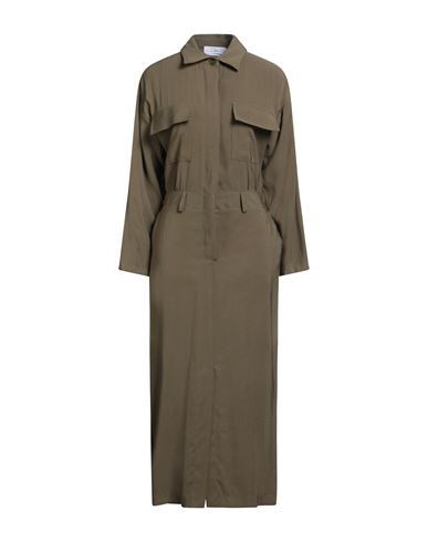Soallure Woman Maxi Dress Military Green Size 4 Viscose, Polyester