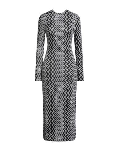 Missoni Woman Midi Dress Black Size 8 Wool, Viscose