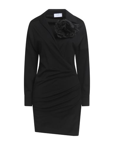 Soallure Woman Mini Dress Black Size 4 Viscose, Polyamide, Elastane In Black