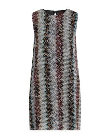 Missoni Woman Mini Dress Grey Size 2 Viscose, Metallic Fiber, Polyamide In Gray