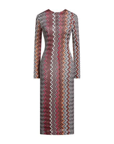 Missoni Woman Midi Dress Fuchsia Size 6 Viscose, Wool