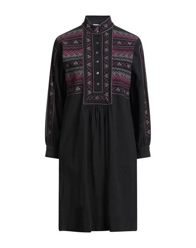 Antik Batik Woman Midi Dress Black Size 10 Cotton In Black