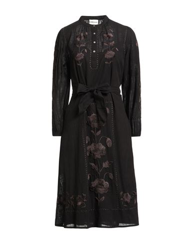 Antik Batik Woman Midi Dress Dark Brown Size 10 Cotton