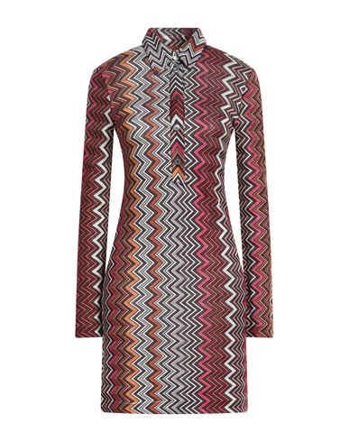 Missoni Woman Mini Dress Fuchsia Size 8 Viscose, Wool In Pink