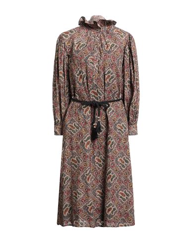 Antik Batik Woman Midi Dress Brick Size 10 Cotton