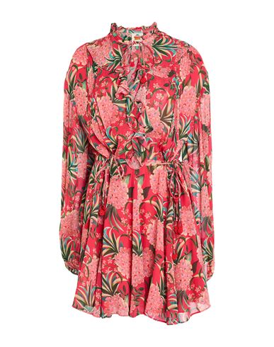 Farm Rio Woman Mini Dress Red Size S Viscose In Multi