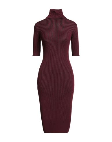 Roberto Collina Woman Midi Dress Burgundy Size S Wool