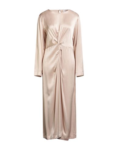 Ottod'ame Woman Midi Dress Sand Size 10 Viscose