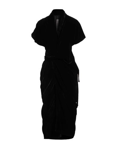 Rick Owens Woman Midi Dress Black Size 6 Viscose, Silk In Black