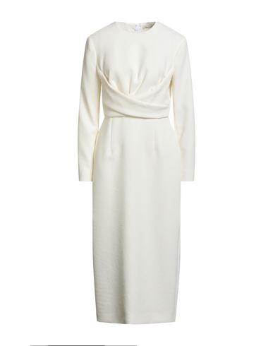 Emilia Wickstead Woman Midi Dress Ivory Size 10 Polyester, Elastane
