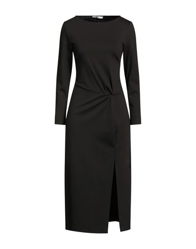 Le Streghe Woman Midi Dress Dark Brown Size M Viscose, Polyamide, Elastane