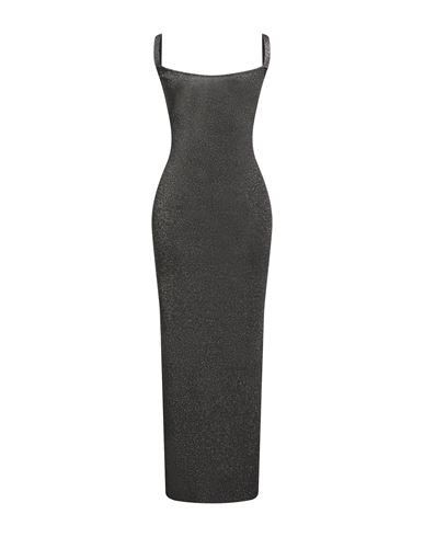 La Galpa Woman Maxi Dress Black Size M/l Viscose, Metallic Fiber In Black