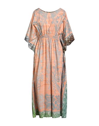 Pierre-louis Mascia Woman Midi Dress Salmon Pink Size Onesize Cotton