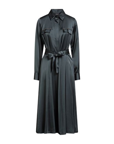 Fabiana Filippi Woman Midi Dress Deep Teal Size 12 Viscose, Wool, Ecobrass In Green